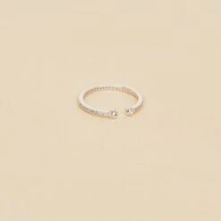 Bague Fine UNIQUE - Cristal / Argenté