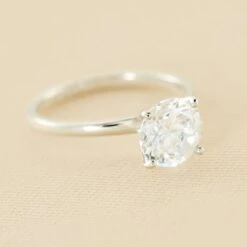 Bague Fine DIAMS - Cristal / Argenté