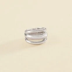 Bague Large TRIJONC - Argenté