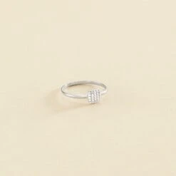 Bague Fine GLORIA - Cristal / Argenté