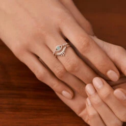 Bague Fine LUCKY EYE - Cristal / Argenté -Éclat Bijoux Soldes 02220493 136 52 M2