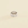 Bague Large JADE - Cristal / Argenté