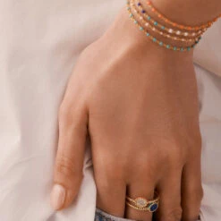 Bague Fine ATMA - Nacre /rose -Éclat Bijoux Soldes 02290030 642 52 M2