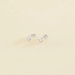 Boucles D'oreilles Puces BRILLANT - Cristal / Argenté