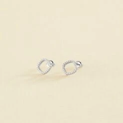 Boucles D'oreilles Puces SISSI - Cristal / Argenté