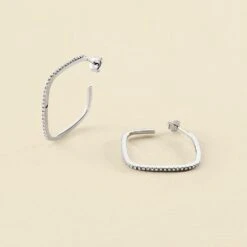 Créoles SISSI - Cristal / Argenté