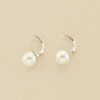 Boucles D'oreilles Pendantes PEARLY - Perle / Argenté
