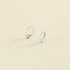 Boucles D'oreilles Pendantes SOL - Cristal / Argenté