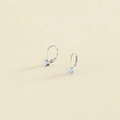 Boucles D'oreilles Pendantes SOL - Cristal / Argenté