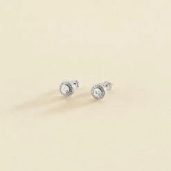 Boucles D'oreilles Puces IMPERIAL - Cristal / Argenté