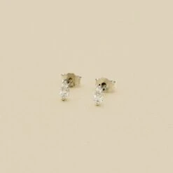 Boucles D'oreilles Puces PLEIADES - Cristal / Argenté