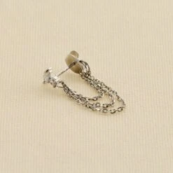 Piercing Créole AMAS - Cristal / Argenté