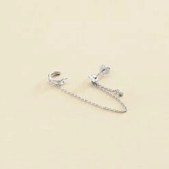 Piercing Ear Cuff AMAS - Cristal / Argenté