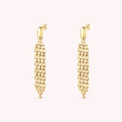 Boucles D'oreilles Pendantes MINUIT - Doré
