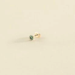 Piercing Puce FLEURIE - Turquoise / Doré