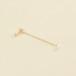 Piercing Puce PERCEE - Cristal / Doré