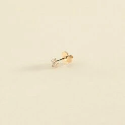 Piercing Puce FLOR6 - Cristal / Doré