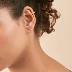 Piercing Ear Cuff PAVE - Cristal / Doré -Éclat Bijoux Soldes 02390098 137 TU M2