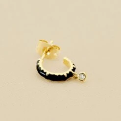 Piercing Créole JUNGLY - Noir / Doré