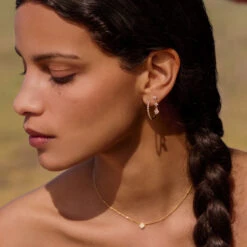 Boucles D'oreilles Pendantes BELOVED - Cristal / Doré -Éclat Bijoux Soldes 02390404 137 TU M2