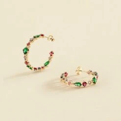 Créoles ASTRE - Multicolore / Doré