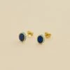 Boucles D'oreilles Puces ATMA - Lapis/ Bleu