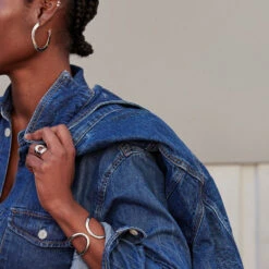 Manchette LINES - Argenté -Éclat Bijoux Soldes 02420632 050 TU M2