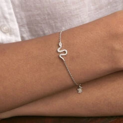 Bracelet Souple SNAKY - Cristal / Argenté -Éclat Bijoux Soldes 02420675 136 TU M1