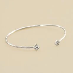 Jonc BELOVED - Cristal / Argenté