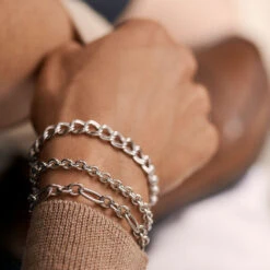 Bracelet Souple ARGENT - Argenté -Éclat Bijoux Soldes 02420762 050 TU M2