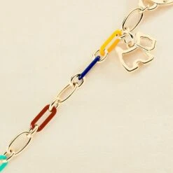 Bracelet Souple CHIEN - Multicolore / Doré