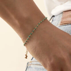 Bracelet Souple SMARTY - Vert / Doré -Éclat Bijoux Soldes 02480230 658 TU M2