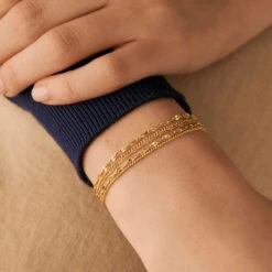 Bracelet Souple NEBET - Doré -Éclat Bijoux Soldes 02480262 157 TU M1