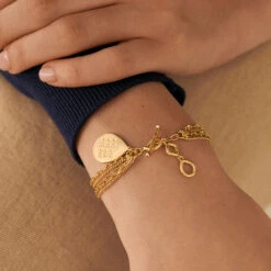 Bracelet Souple NEBET - Doré -Éclat Bijoux Soldes 02480262 157 TU M2