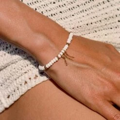 Bracelet Souple RODEO - Blanc / Doré -Éclat Bijoux Soldes 02480282 094 TU M1