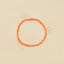 Bracelet Souple RODEO - Orange / Doré
