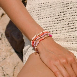 Bracelet Souple RODEO - Orange / Doré -Éclat Bijoux Soldes 02480282 279 TU M2