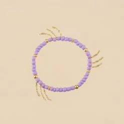 Bracelet Souple RODEO - Mauve / Doré
