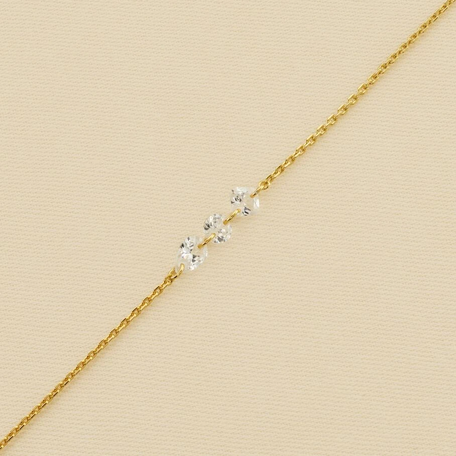 Bracelet Souple PETILLE - Cristal / Doré 1 Bracelet Souple PETILLE - Cristal / Doré