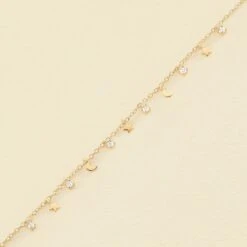 Bracelet Souple LUNITAS - Cristal / Doré