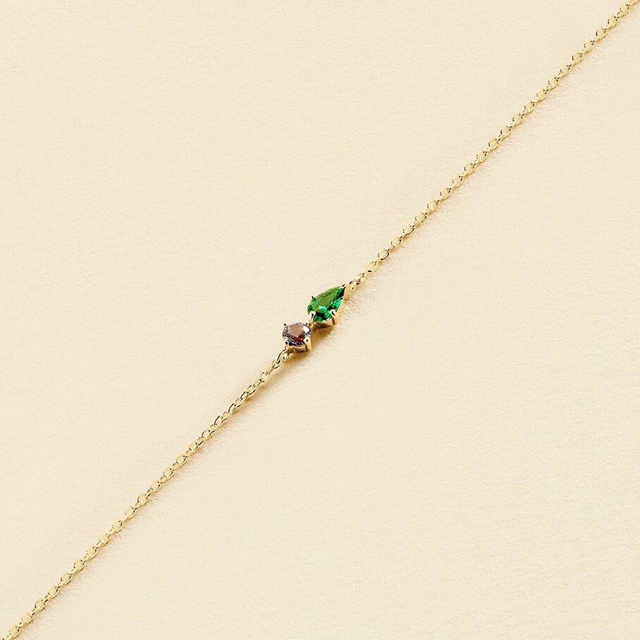 Bracelet Souple ASTRE - Vert / Doré 1 Bracelet Souple ASTRE - Vert / Doré