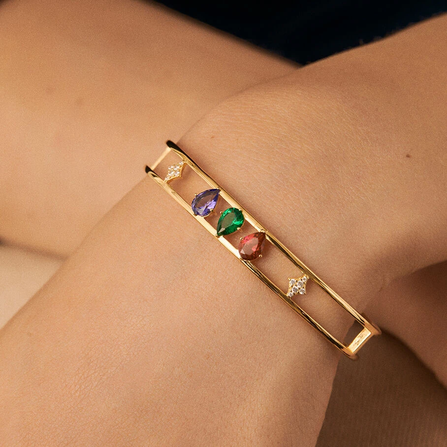 Manchette ASTRE - Multicolore / Doré 2 Manchette ASTRE - Multicolore / Doré – Image 2