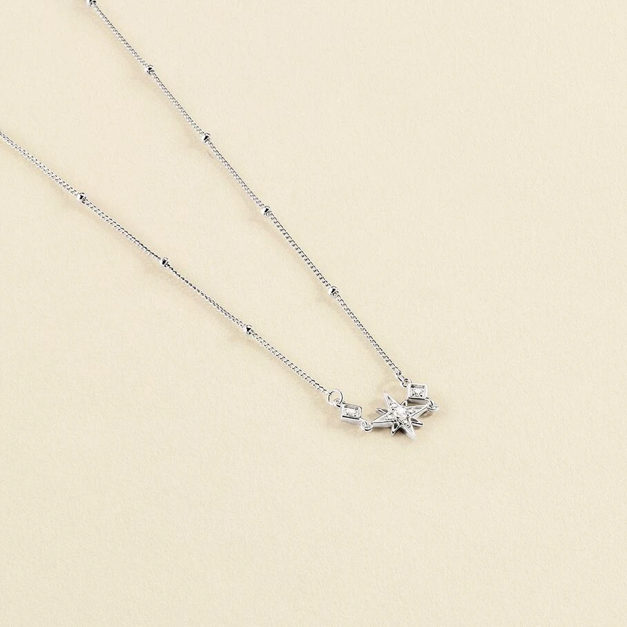 Collier Ras Du Cou OURSE - Cristal / Argenté 1 Collier Ras Du Cou OURSE - Cristal / Argenté