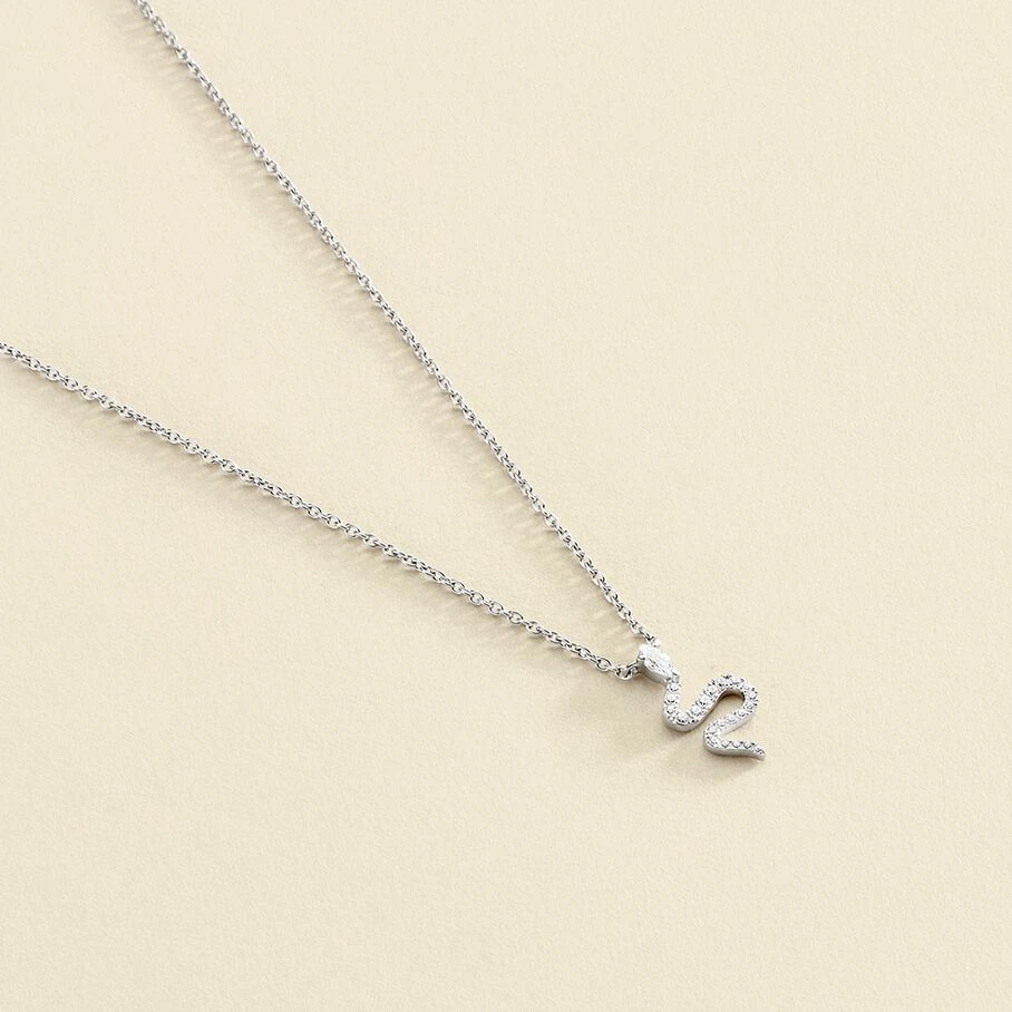 Collier Ras Du Cou SNAKY - Cristal / Argenté 1 Collier Ras Du Cou SNAKY - Cristal / Argenté