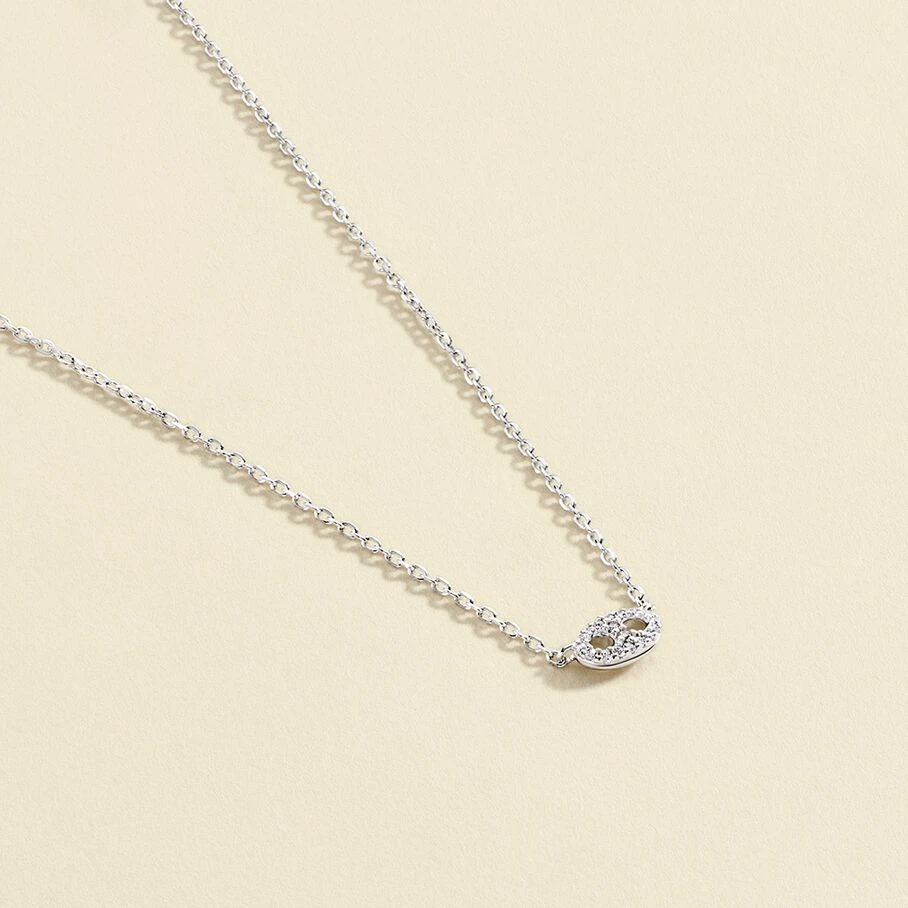 Collier Ras Du Cou ETREINTE - Cristal / Argenté 1 Collier Ras Du Cou ETREINTE - Cristal / Argenté