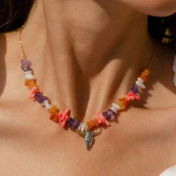 Collier Ras Du Cou RODEO - Multicolore / Doré -Éclat Bijoux Soldes 02680190 256 TU M1