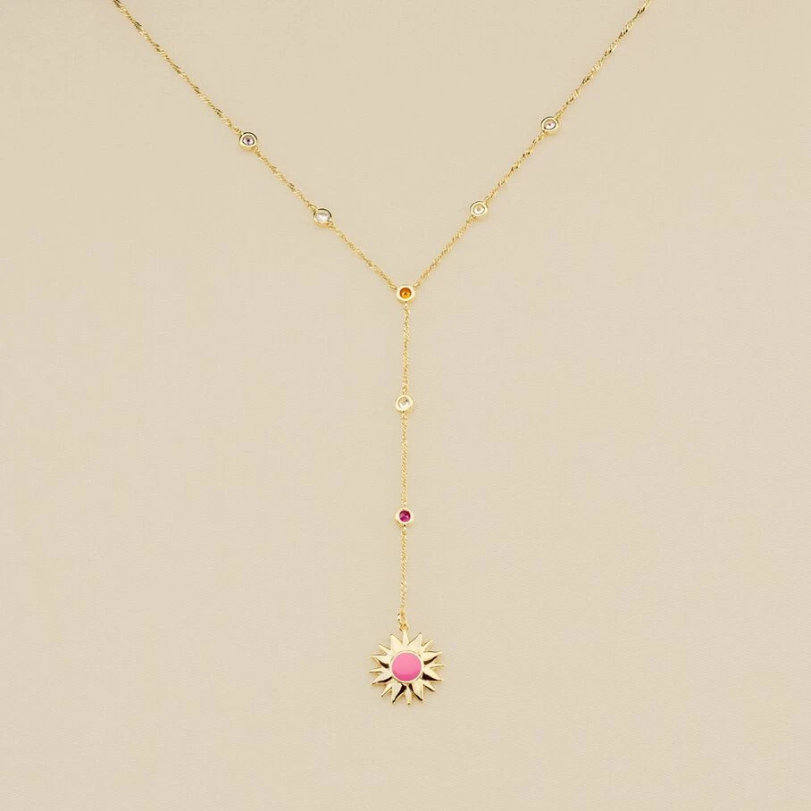 Collier Mi-long RODEO - Multicolore / Doré 1 Collier Mi-long RODEO - Multicolore / Doré