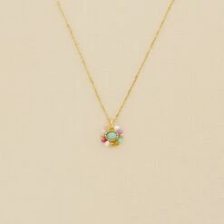 Collier Ras Du Cou ARLEQUIN - Multicolore / Doré