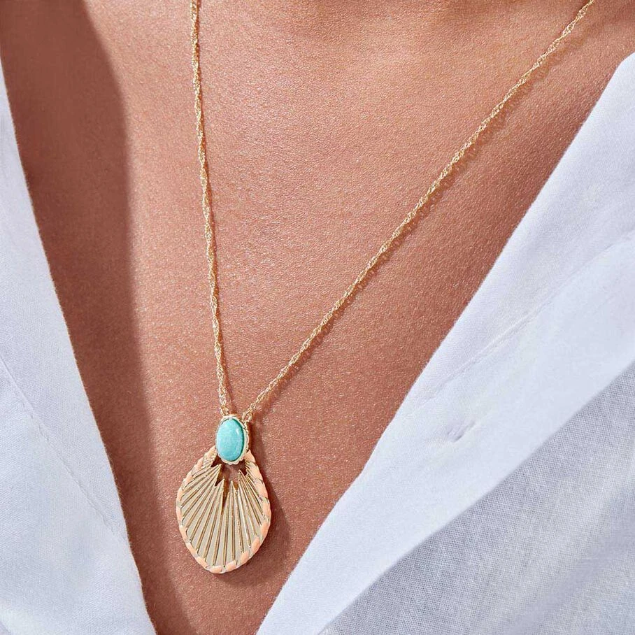 Collier Mi-long ARLEQUIN - Amazonite 2 Collier Mi-long ARLEQUIN - Amazonite – Image 2