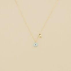 Collier Ras Du Cou CYCLADES - Turquoise / Doré